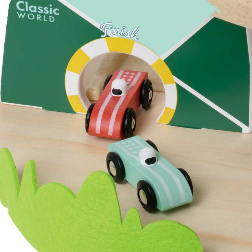 Classic World Wooden Track Block with Car "Mountain Race" – 3