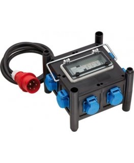 Brennenstuhl 1153690600 power extension 2 m 7 AC outlet(s) Outdoor Black, Blue