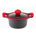Aluminum pot with lid Rose 16 cm 1.3 l AMBITION Aluminum pot with lid Rose 16 cm 1.3 l AMBITION