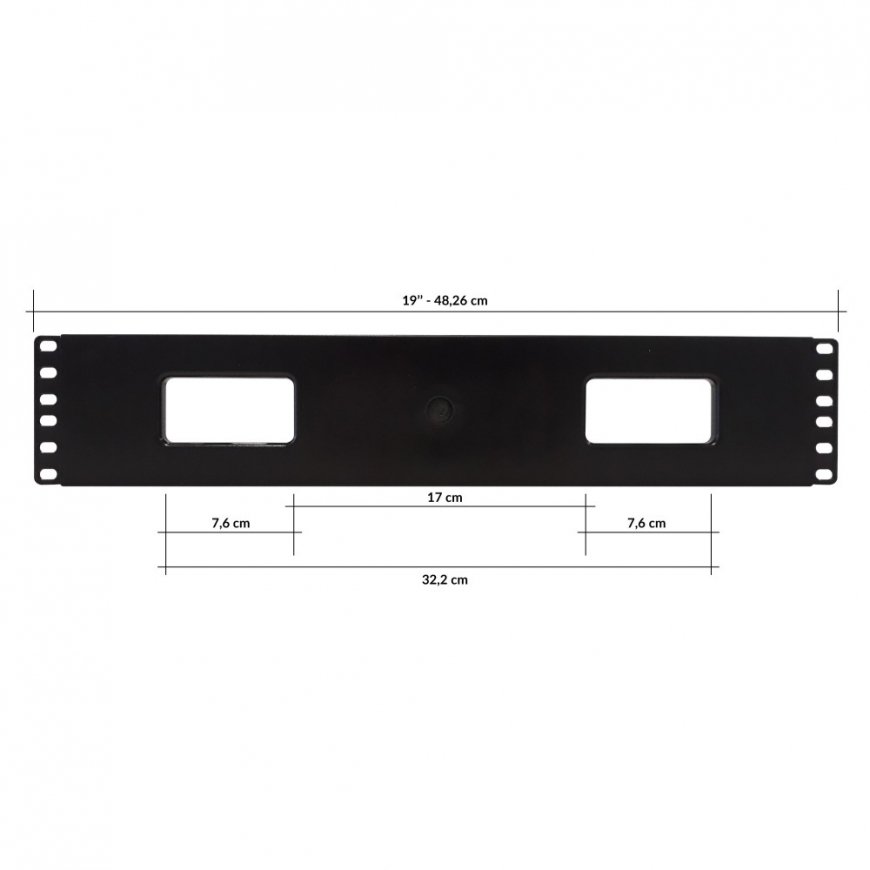 Techly Cable Entry Panel 19" 2U with Cover – 4