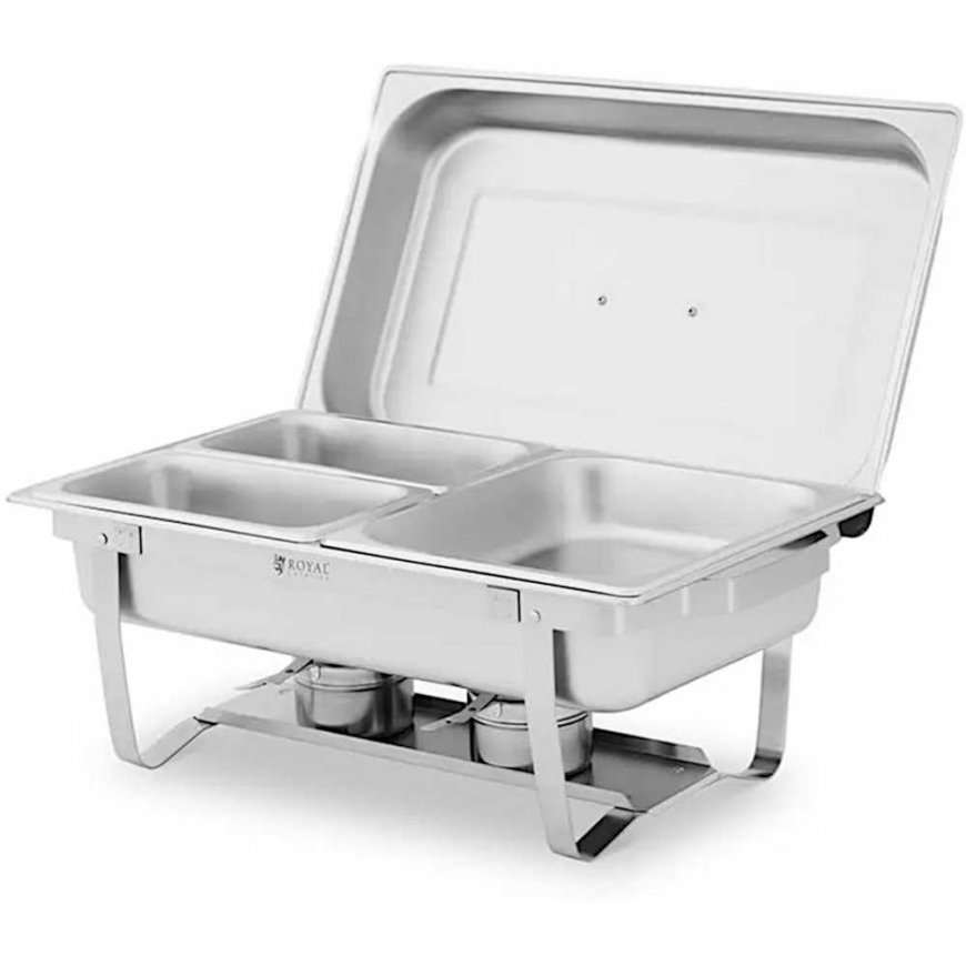 Royal Catering Podgrzewacz bemar bufetowy do potraw na pastę su pojemnikami GN 2 x 8l - komplektas 2 vnt. – 3