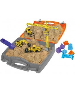 Neo Tools Construction site with kinetic sand, toy in a suitcase