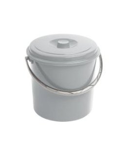 Bucket with lid 12L grey