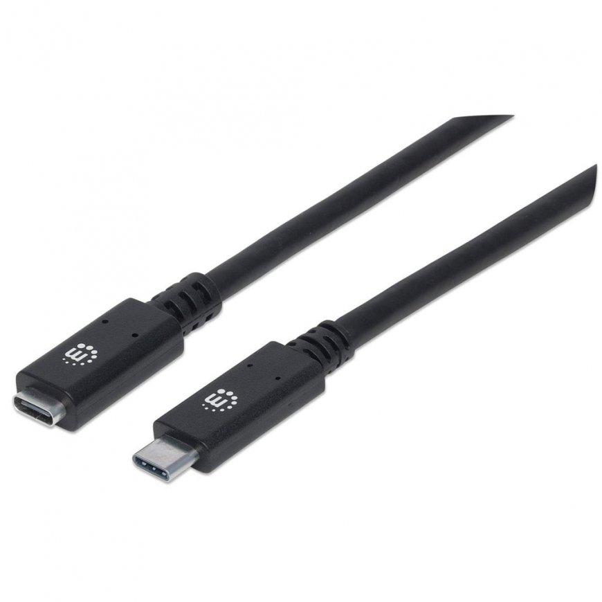 Manhattan 355230 USB kabelis USB 3.2 Gen 2 (3.1 Gen 2) 0,5 m USB C Juoda