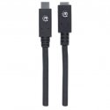 Manhattan 355230 USB kabelis USB 3.2 Gen 2 (3.1 Gen 2) 0,5 m USB C Melns Manhattan 355230 USB kabelis USB 3.2 Gen 2 (3.1 Gen 2) 0,5 m USB C Melns