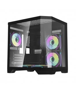 Darflash FT350 computer case + 5 aRGB fans (black)