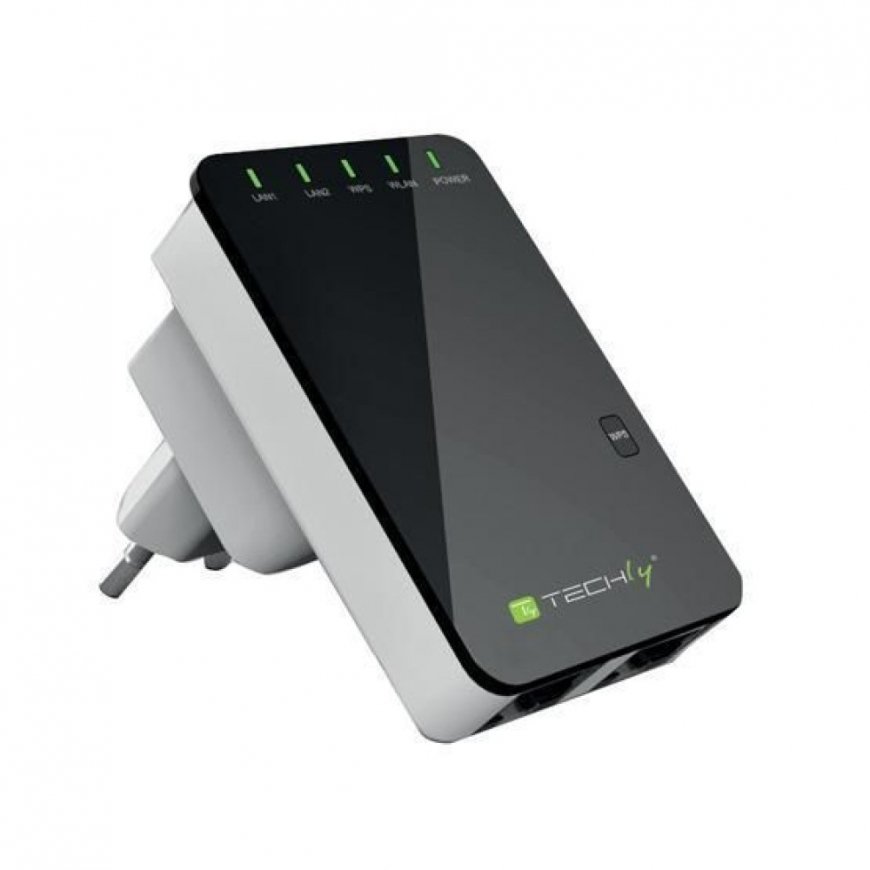 Techly I-WL-REPEATER2 bezvadu rūteris Ātrais Ethernet