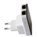 Techly I-WL-REPEATER2 bezvadu rūteris Ātrais Ethernet Melns, Balts Techly I-WL-REPEATER2 bezvadu rūteris Ātrais Ethernet Melns, Balts