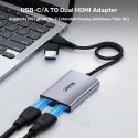 USB-A/USB-C | 2x HDMI adapteris - Unitek V1427A01 USB-A/USB-C | 2x HDMI adapteris - Unitek V1427A01