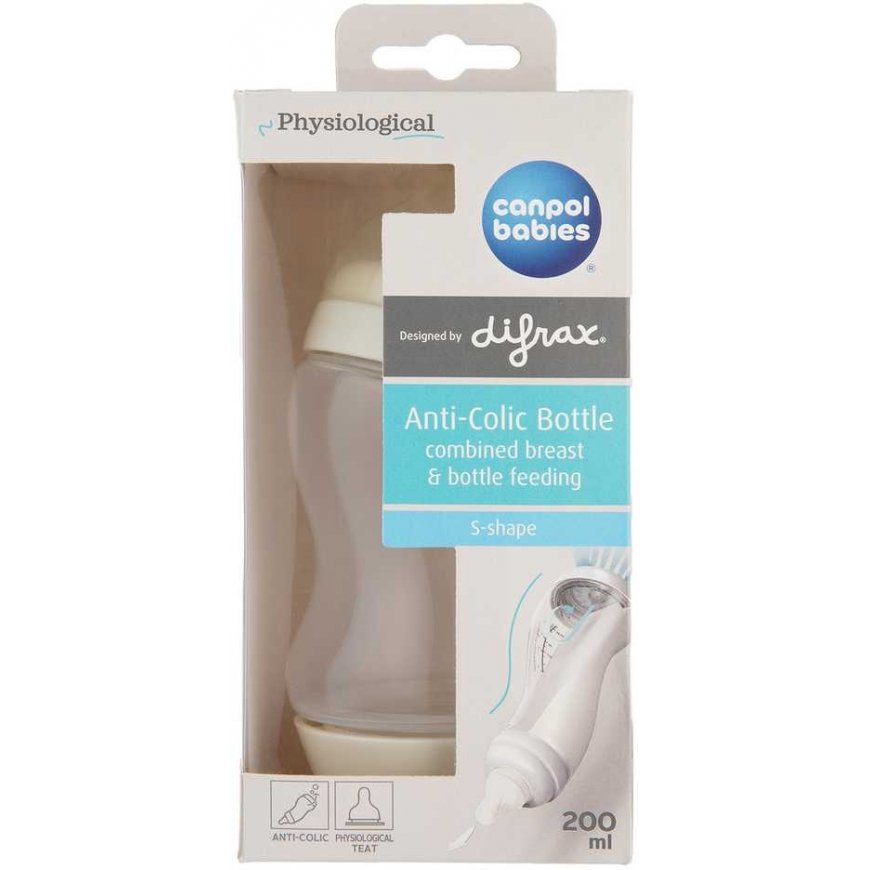 CANPOL BABIES wide S-shaped bottle Anti-Colic PP 200 ml, 24/201 – 3