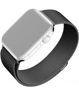Fixed älykellon mesh-ranneke, Apple Watch 42 / 44 / 45 / 49 mm, musta