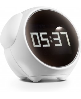 Fuj:tech downloadable emoticon desk alarm clock, white