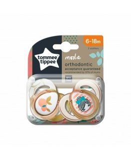 TOMMEE TIPPEE silicone orthodontic pacifiers MODA, 6-18 years, 2 pcs., 43338599