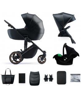 KINDERKRAFT universal stroller 3in1 PRIME 2 3IN1 MINK PRO VENEZIAN Black, KSPRIM02BLK300I