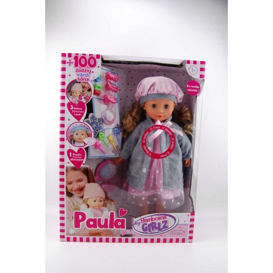 BAMBOLINA Latvian speaking doll Paula, BD1679BLV