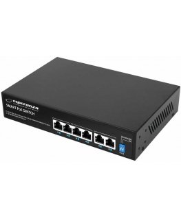 Esperanza 4 poe+2 uplink prievadų ethernet switch 10/100 spinner
