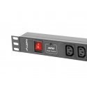 LANBERG POWER RACK 19 "PDU PDU-08I-0200-C20-BK (1U, 16A, 8X IEC C13, 2M, C20 PLUG)