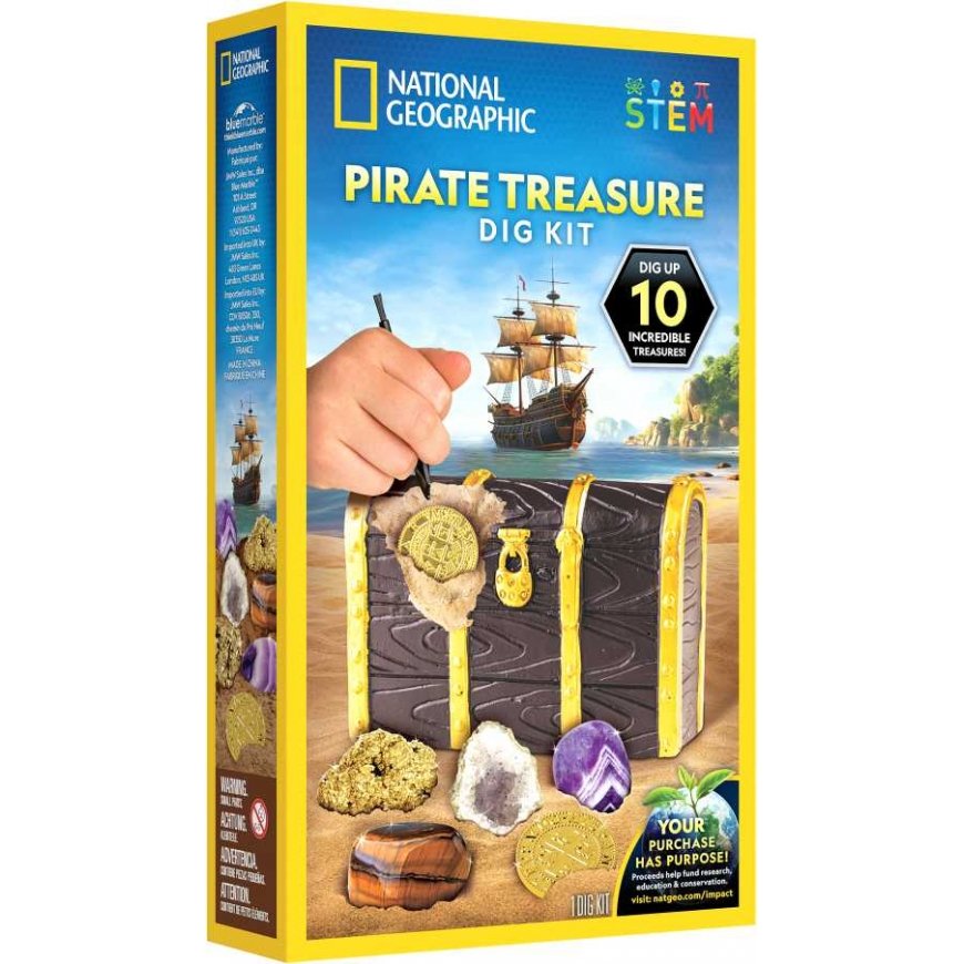 NATIONAL GEOGRAPHIC rinkinys Pirate Treasure Dig Kit, RTCHESTDIG