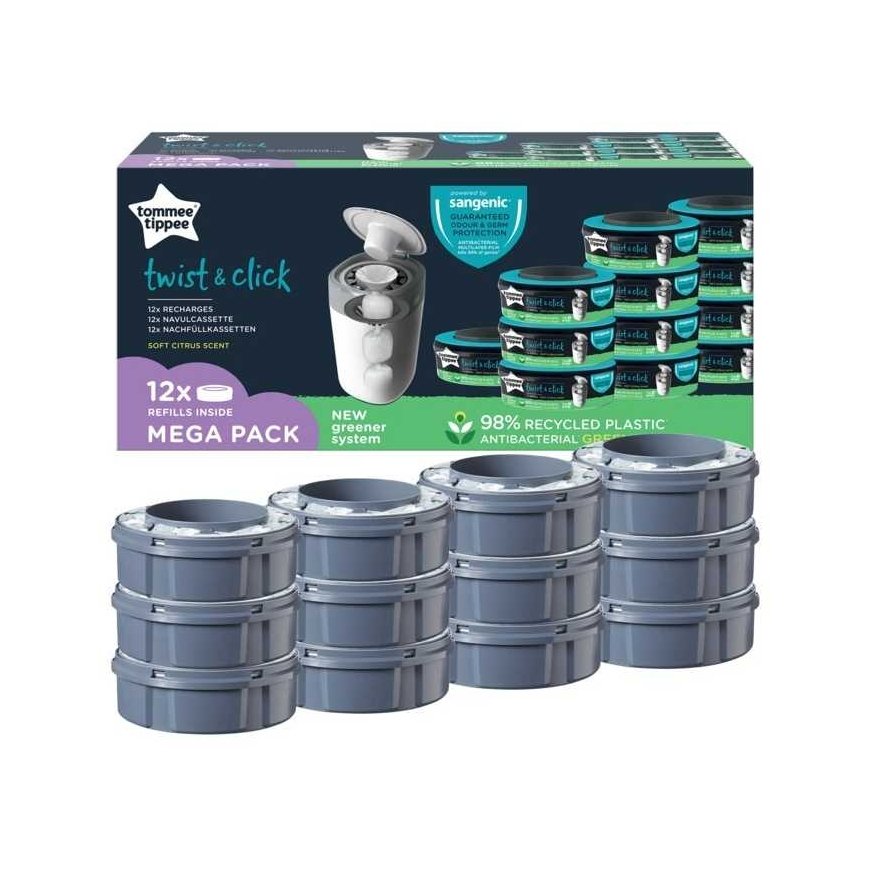 TOMMEE TIPPEE diaper container cassettes Twist&Click 12 pcs., 85102212