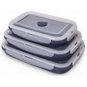 Zyle Collapsible Silicone Food Box Set, ZY291SBSET