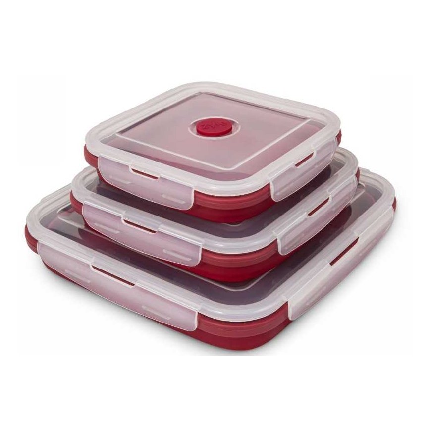 Zyle Collapsible Silicone Food Box Set, ZY603SBSET – 3
