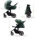 KINDERKRAFT universalus vežimėlis 3in1 PRIME 2 3IN1 MINK PRO DARK Žalias, KSPRIM02GRE300I