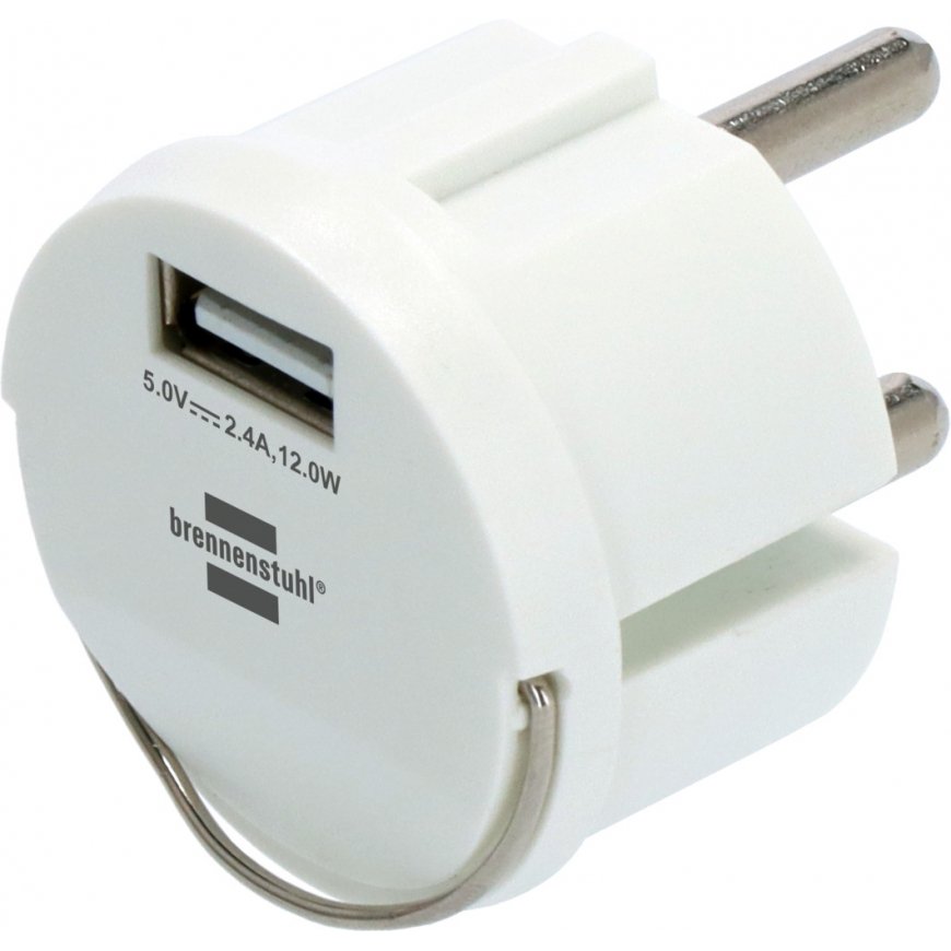 Brennenstuhl 1508110 kontatkligzda USB Balts
