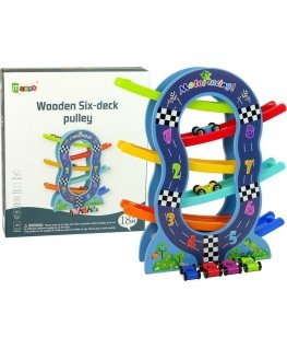 Lean Sport Lean Toys Wooden slide 6 levels car numbers