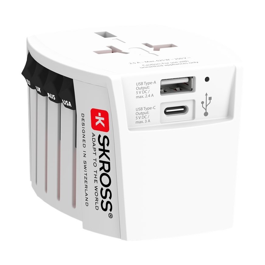 Skross 60572 mobiililaitteen laturi Valkoinen