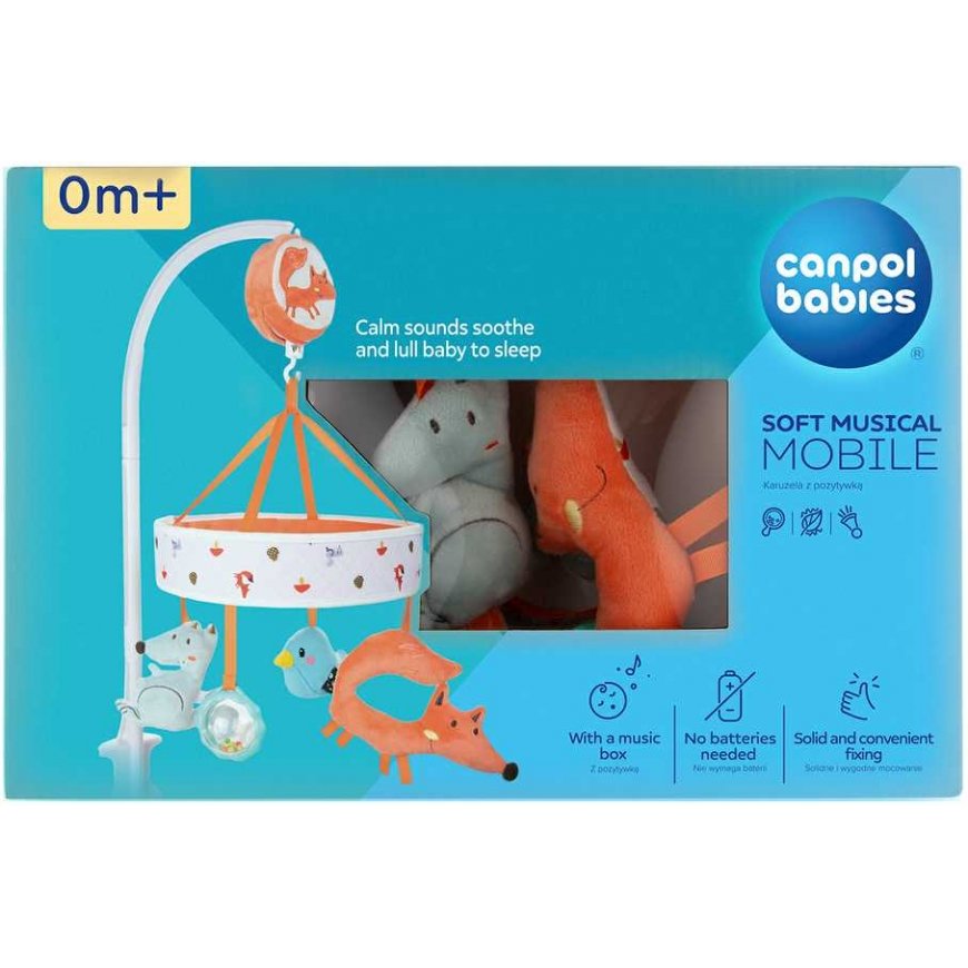CANPOL BABIES musical carousel for baby crib, FOX, 75/201 – 3