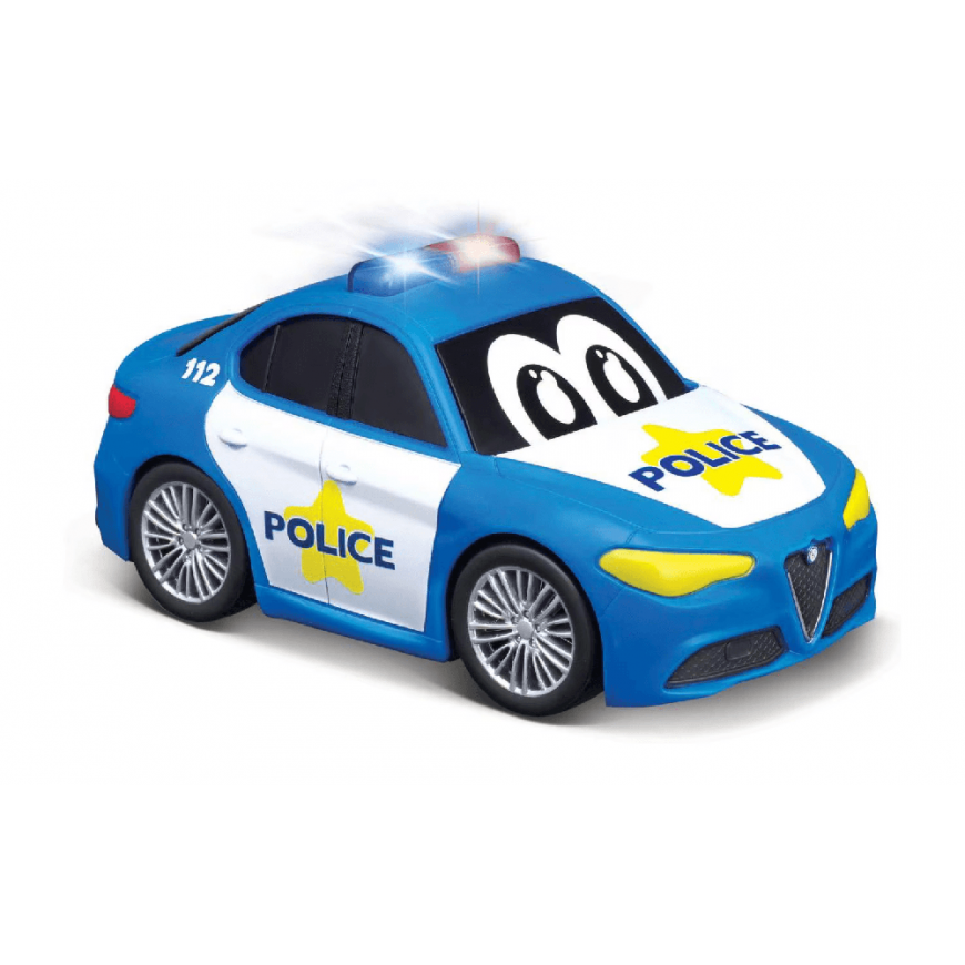 BB JUNIOR Police car Giulia Alfa Romeo lighting and playing, 16-81211