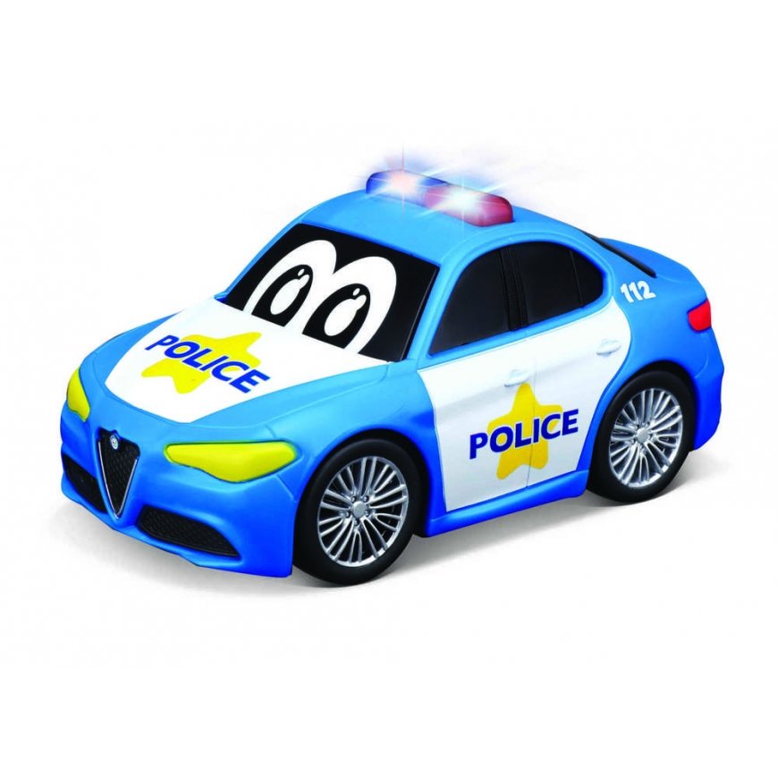 BB JUNIOR Police car Giulia Alfa Romeo lighting and playing, 16-81211 – 2