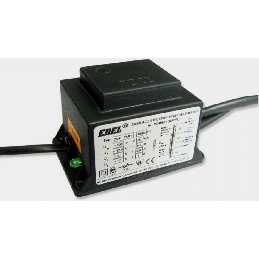 Laskomex TR/B 2303 Maitinimas su terminiu saugikliu (25VA, 12/14 V) ZS-K-25/03