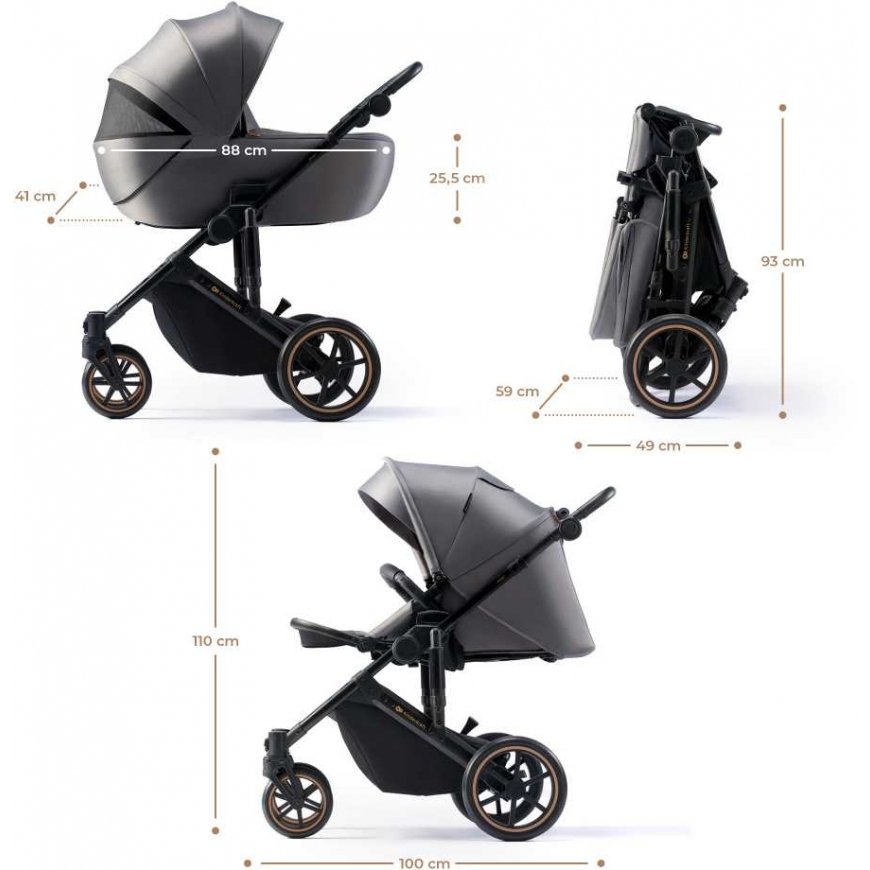 KINDERKRAFT universal stroller 3in1 PRIME 2 3IN1 MINK PRO SHADOW Grey, KSPRIM02GRY300I – 5