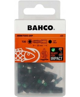Impact bits Bahco 66IM T20 25mm, 25pcs blister
