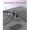 ICY BOX IB-HUB1701-C3 USB 3.2 Gen 1 (3.1 Gen 1) Type-B 5000 Mbit/s Anthracite