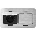 Orno Hermetyczne gniazdo elektryczne důvlezne, rectangular, IP55, Silver