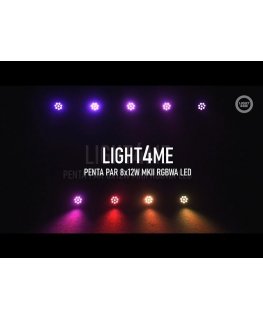 LIGHT4ME PENTA PAR 8x12W MKII RGBWA- RGB LED prožektors