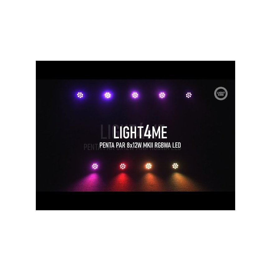 LIGHT4ME PENTA PAR 8x12W MKII RGBWA-