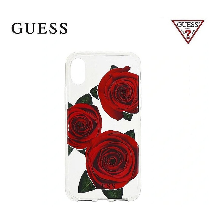 Guess GUHCPXROSTR iPhone X transparent hard