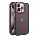 Apple iPhone 15 Pro DUAL METAL FRAME MAGSAFE CASE Red Apple iPhone 15 Pro DUAL METAL FRAME MAGSAFE CASE Red