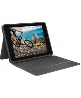 Logitech Rugged Folio QWERTY Anglų (JK) Smart Connector Grafitas