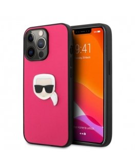 Case KLHCP13LPKMP Karl Lagerfeld PU Leather Karl Head Case for iPhone 13 Pro Pink (Pink)