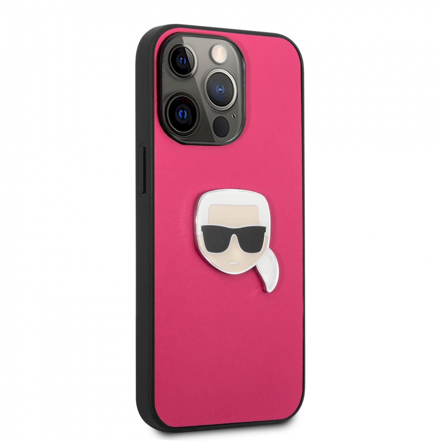 Case KLHCP13LPKMP Karl Lagerfeld PU Leather Karl Head Case for iPhone 13 Pro Pink (Pink) – 3