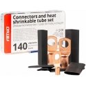 Loop connector set, heat shrink tube, 140 pcs., amio-04121
