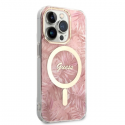 Dėklas Rinkinys Guess GUBPP14LHJEACSP Case+ Charger iPhone 14 Pro 6,1" rožinis/pink hard case Jungle MagSafe Dėklas Rinkinys Guess GUBPP14LHJEACSP Case+ Charger iPhone 14 Pro 6,1" rožinis/pink hard case Jungle MagSafe