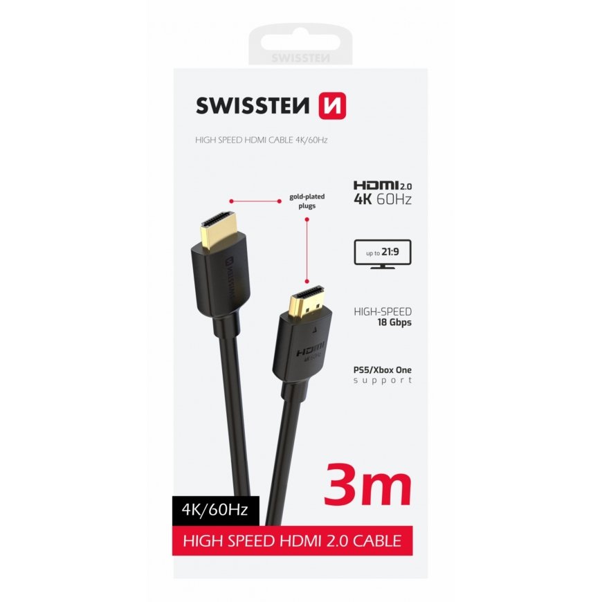 Swissten HDMI to HDMI 4K Cable