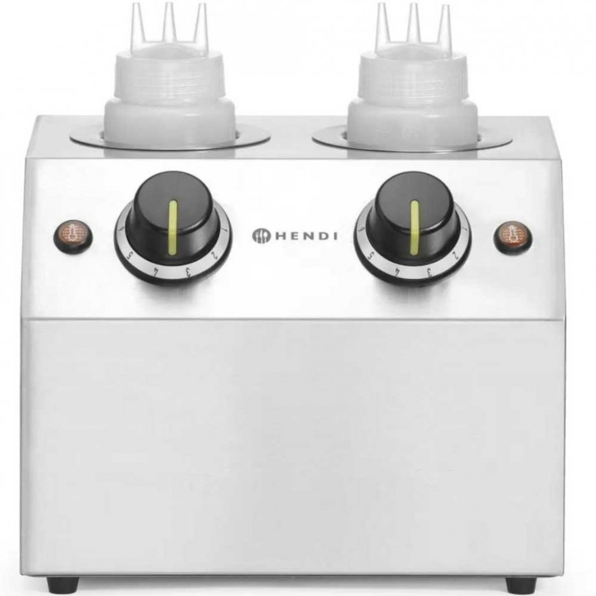 Hendi Elektrinis butelių padažo šildytuvas, dvigubas, 2 zonos, 2x 650 ml, 200 W – 2