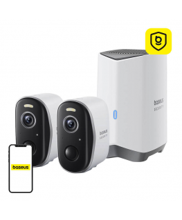 Baseus N1 Plus 2K Outdoor Camera Kit (White)