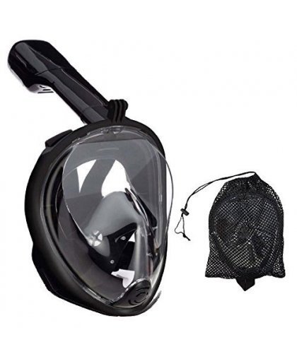 RoGer Full Dry Snorkeling Mask L / XL Black